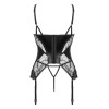 Leonela Corset Noir – Corset Sculptant & Élégant | Fauxseins.fr