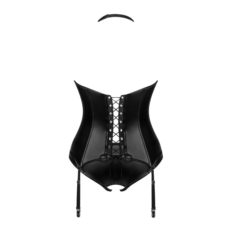 Viranes Corset & String Noir | Lingerie Féminine Gainante