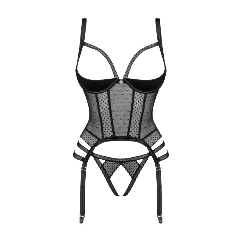 Lanelia Corset Noir – Corset Féminisant Élégant