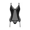 Nesari corset et string - Noir Obsessive