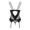 Nesari Corset & String Noir - Silhouette Sculptée | Fauxseins.fr