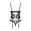 Lune Bellis Corset & String Noirs | Féminisation Élégante