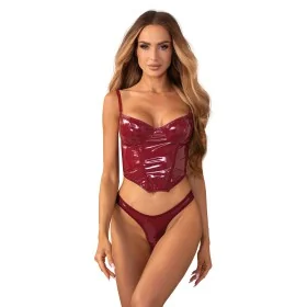 Redya Corset et String Rouge | Féminisation Fauxseins.fr