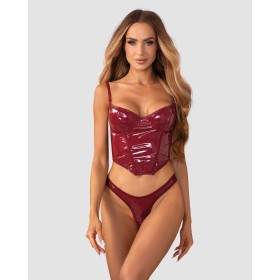 Redya Corset et string rouge Obsessive