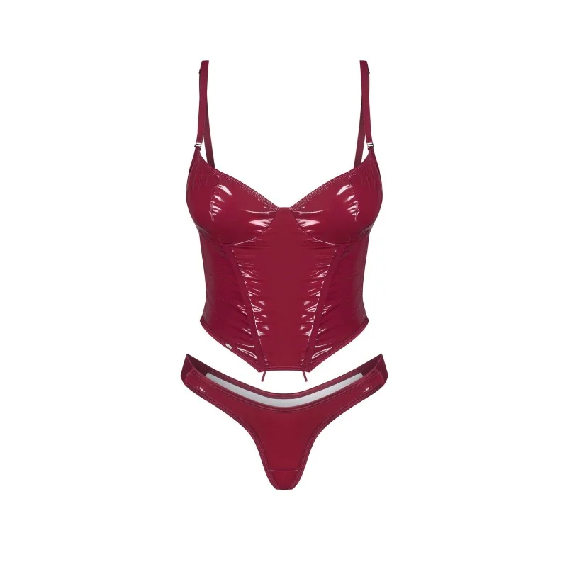Redya Corset et string rouge Obsessive