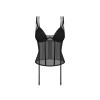 Sibilie Corset Noir - Serre-Taille Féminisant | Fauxseins.fr