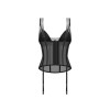 Sibilie Corset Noir - Serre-Taille Féminisant | Fauxseins.fr
