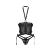 Alliane Corset et String Noirs – Silhouette Sculptée | Fauxseins.fr