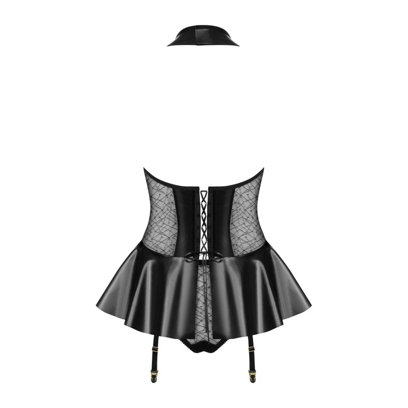 Guêpière Noire 859-COR-1 | Féminisation & Silhouette | Fauxseins.fr