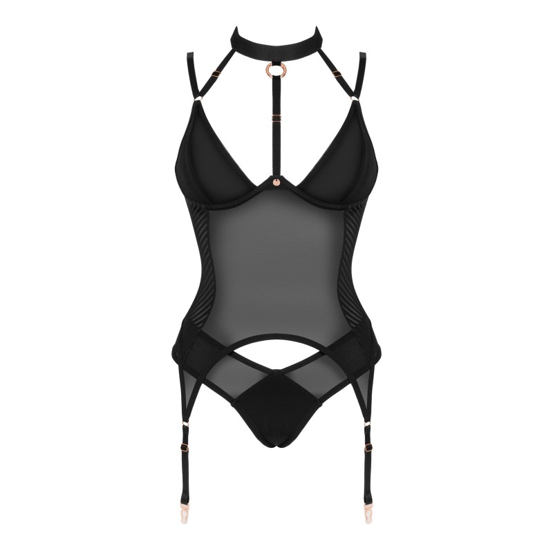Brasica Corset Noir | Guêpière Gainante Féminisation