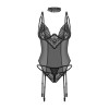 Donarella Corset & String Noir – Féminisation Élégante