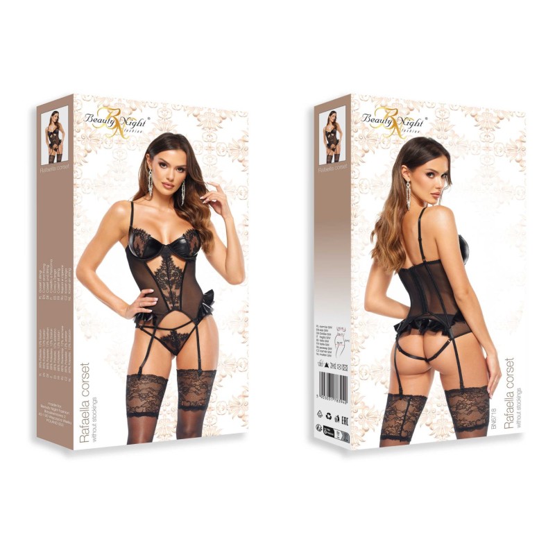 Rafaella Corset Noir – Silhouette Féminine & Élégante