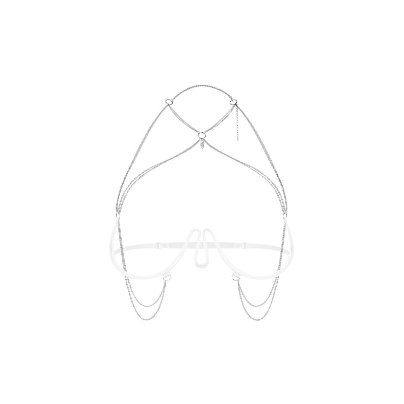 Harnais Soutien-Gorge Blanc PREMIUM Lustique | Fauxseins.fr