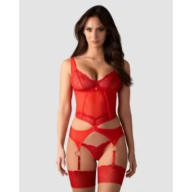 Corset et String Rouge Cupide Désir | Fauxseins.fr
