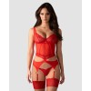 Corset et String Rouge Cupide Désir | Fauxseins.fr