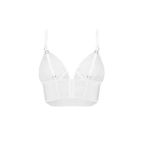 Aurorium Top Blanc – Corset Féminisant Élégant | Fauxseins.fr