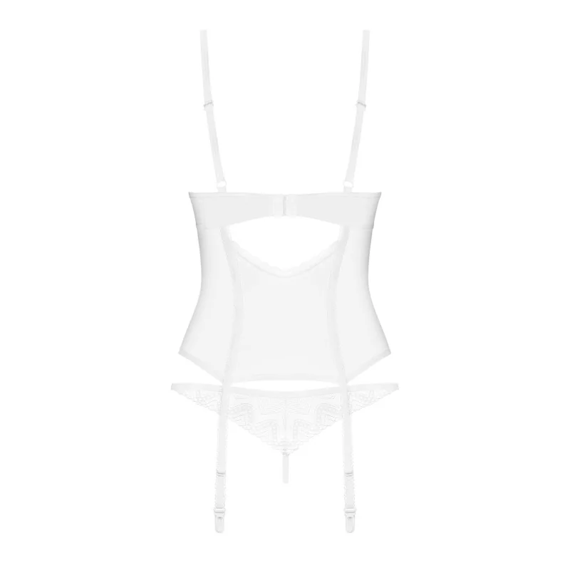 Alissium corset et string - Blancs Obsessive