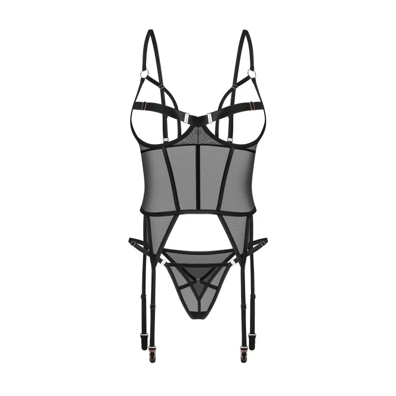 Euridia corset et string - Noirs Obsessive