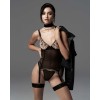Vila blanes corset et string - Noirs Obsessive par votre fournisseur Tendance Sensuelle