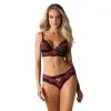Tulia Ensemble Lingerie 2 pcs Noir et Fuchsia | Fauxseins.fr