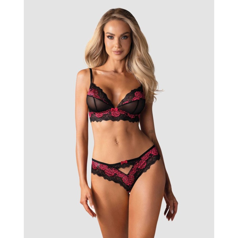 Tulia Ensemble 2 pcs - Noir et Fuchsia Obsessive