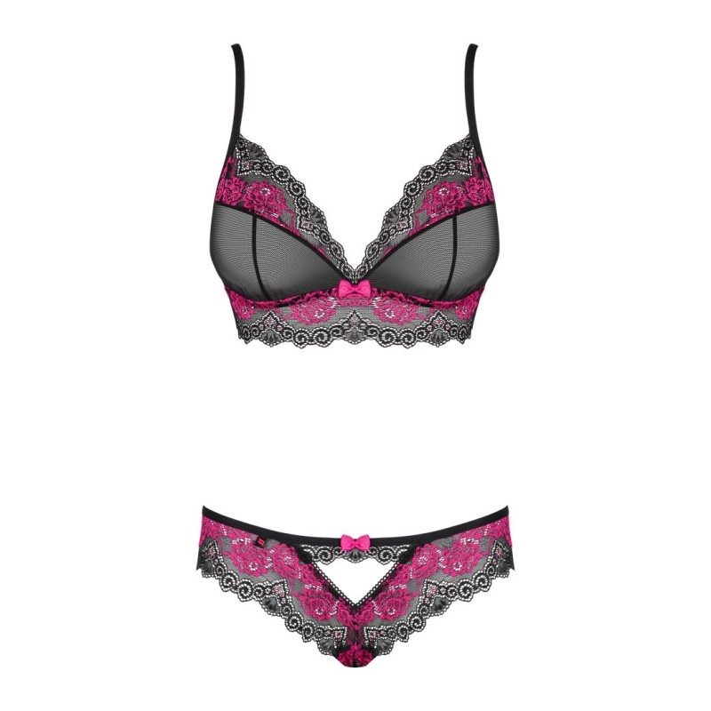 Tulia Ensemble 2 pcs - Noir et Fuchsia Obsessive