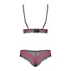 Tulia Ensemble Lingerie 2 pcs Noir et Fuchsia | Fauxseins.fr
