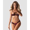 Tulia Ensemble ouvert 2 pcs - Noir et Fuchsia Obsessive