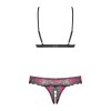 Tulia Ensemble ouvert 2 pcs - Noir et Fuchsia Obsessive