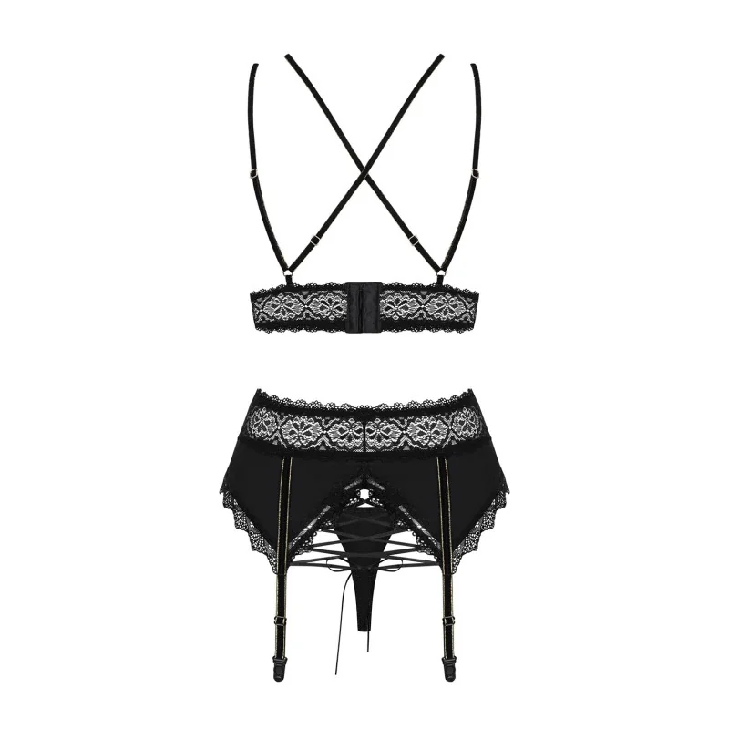 Lolitte Ensemble Lingerie 3 Pièces Noir | Fauxseins.fr