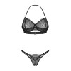 Iliosa ensemble 2 pièces ouvert - Noir Obsessive