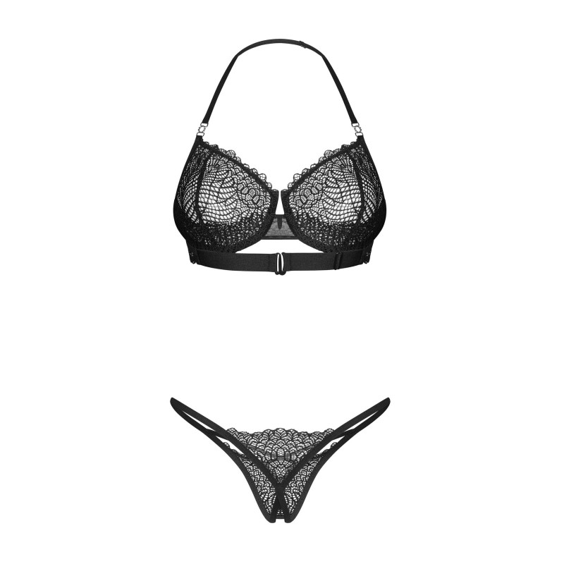 Iliosa ensemble 2 pièces ouvert - Noir Obsessive