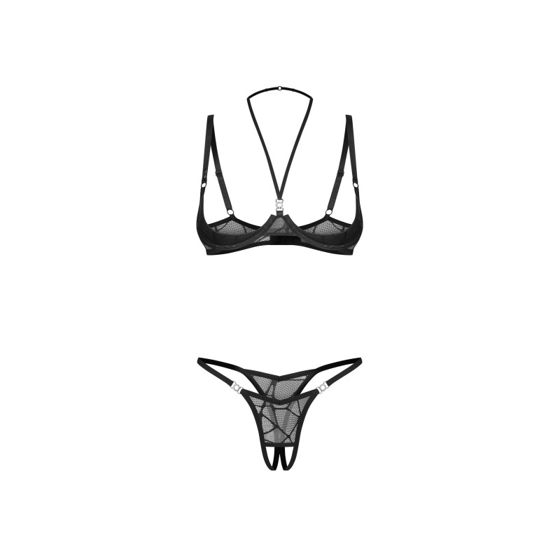 Olianna ensemble ouvert 2 pièces - Noir Obsessive