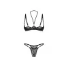 Olianna Ensemble Lingerie Ouvert 2 Pièces Noir | Fauxseins.fr