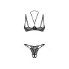 Olianna Ensemble Lingerie Ouvert 2 Pièces Noir | Fauxseins.fr