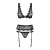 Emperita Ensemble Lingerie 3 pcs Noir | Fauxseins.fr