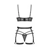 Blomentis Ensemble Lingerie 3 Pièces Noir | Fauxseins.fr