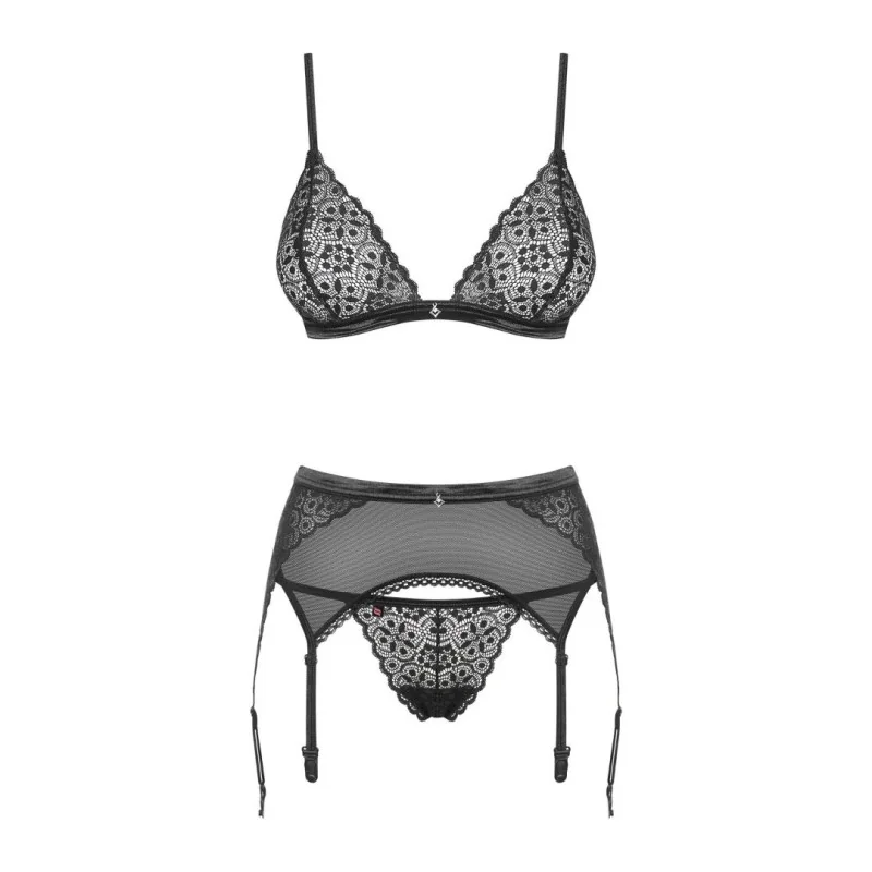 Shibu Ensemble Lingerie 3 Pièces Noir | Fauxseins.fr