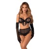 Rossay ensemble ouvert 4 pièces - Noir Obsessive