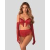 Rossay ensemble ouvert 4 pièces - Rouge Obsessive