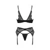 Bellastia Ensemble Lingerie 3 Pièces Noir | Fauxseins.fr