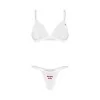 Weddya Bride Ensemble Lingerie 3 Pièces Blanc | Fauxseins.fr