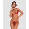 Luise Sublim Ensemble Lingerie Ouvert 2 Pièces Rouge | Fauxseins.fr