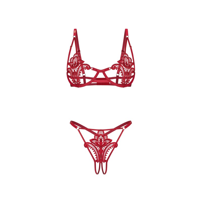 Luise Sublim ensemble ouvert 2 pièces - Rouge Obsessive