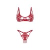 Luise Sublim ensemble ouvert 2 pièces - Rouge Obsessive