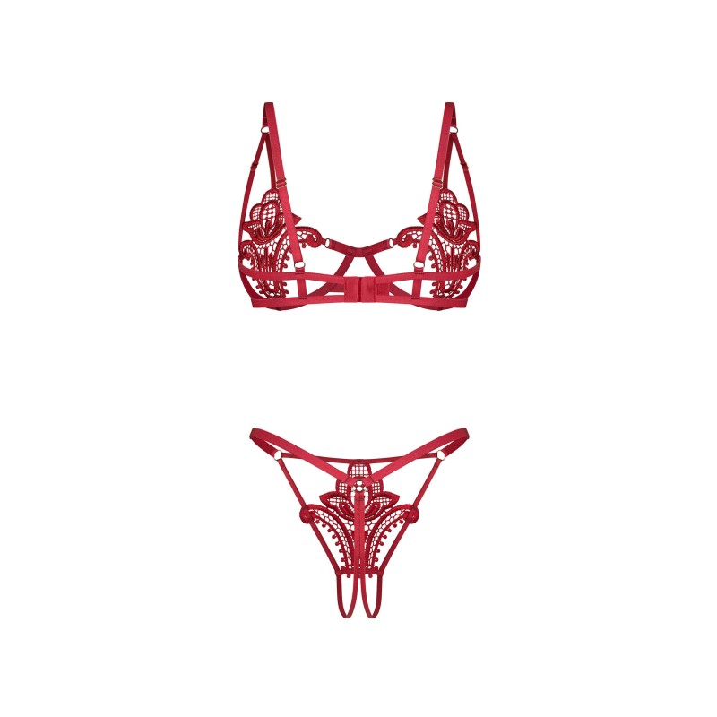 Luise Sublim ensemble ouvert 2 pièces - Rouge Obsessive