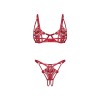 Luise Sublim ensemble ouvert 2 pièces - Rouge Obsessive