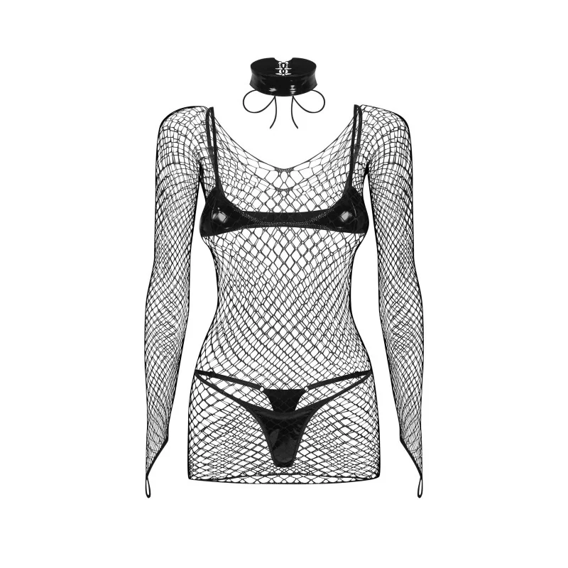 Sashalla Ensemble Lingerie 4 Pièces Noir | Fauxseins.fr