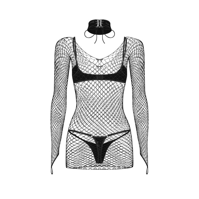 Sashalla ensemble de lingerie 4 pièces - Noir Obsessive