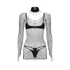 Sashalla ensemble de lingerie 4 pièces - Noir Obsessive